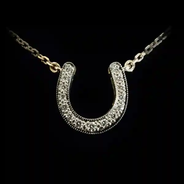 Diamond Set Horse Shoe Pendant