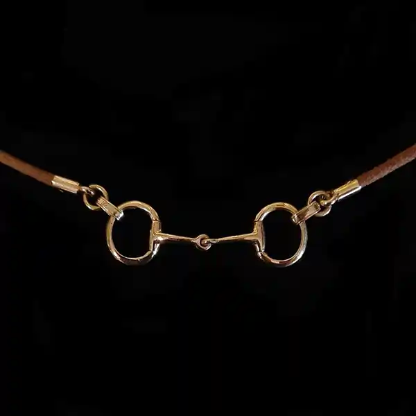 Snaffle Bit with Leather Neck Piece