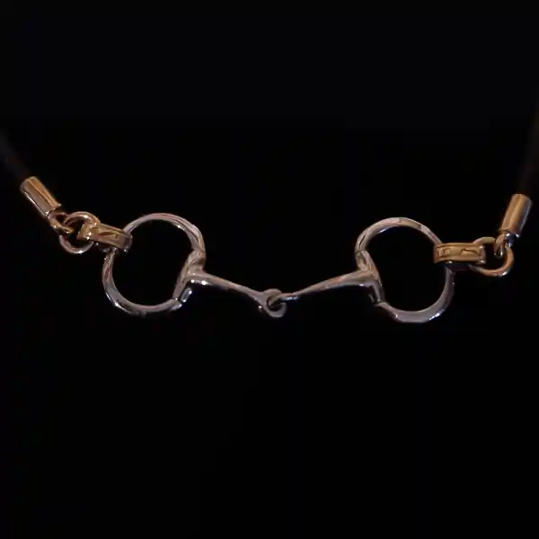 Snaffle Bit in White Gold